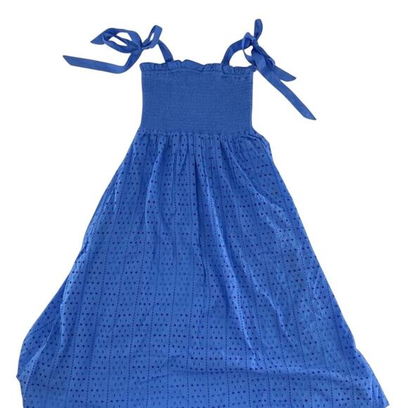 Cabana Life Women's Blue Eyelet Midi Dress Size S - Picture 3 of 10